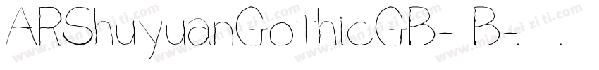 ARShuyuanGothicGB- B字体转换